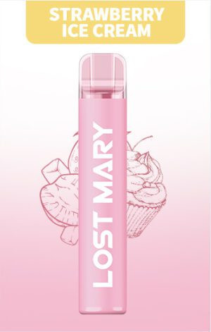 Одноразовая электронная сигарета Lost Mary CM 1500 - Strawberry Ice Cream (Клубничное Мороженое)
